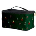 Christmas Green Pattern Background Cosmetic Storage Case View3