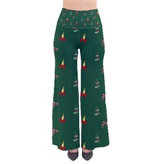 Christmas Green Pattern Background So Vintage Palazzo Pants by Pakjumat