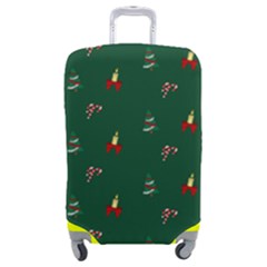 Christmas Green Pattern Background Luggage Cover (medium) by Pakjumat