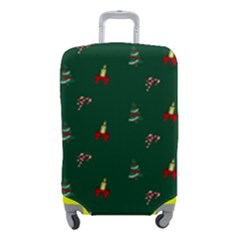 Christmas Green Pattern Background Luggage Cover (small) by Pakjumat