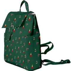 Christmas Green Pattern Background Buckle Everyday Backpack by Pakjumat