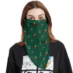 Christmas Green Pattern Background Face Covering Bandana (triangle) by Pakjumat