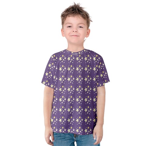 Background Wallpaper Space Universe Pattern Kids  Cotton T-shirt by Pakjumat