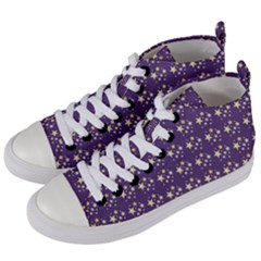 Background Wallpaper Space Universe Pattern Women s Mid-top Canvas Sneakers by Pakjumat