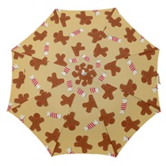 Gingerbread Christmas Time Straight Umbrellas by Pakjumat