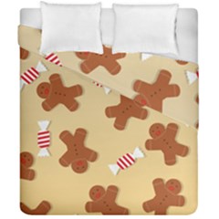 Gingerbread Christmas Time Duvet Cover Double Side (california King Size) by Pakjumat