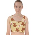 Gingerbread Christmas Time Velvet Racer Back Crop Top View1