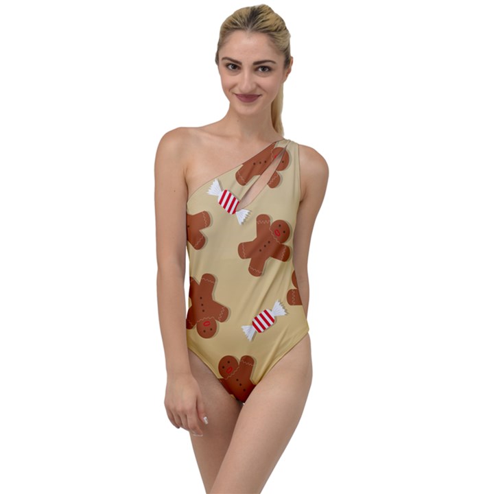 Gingerbread Christmas Time To One Side Swimsuit