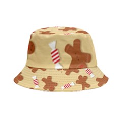 Gingerbread Christmas Time Inside Out Bucket Hat by Pakjumat