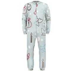 Winter Pattern Background Element Onepiece Jumpsuit (men) by Pakjumat