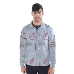 Winter Pattern Background Element Men s Windbreaker by Pakjumat