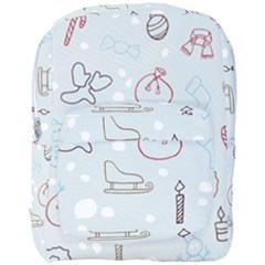 Winter Pattern Background Element Full Print Backpack by Pakjumat