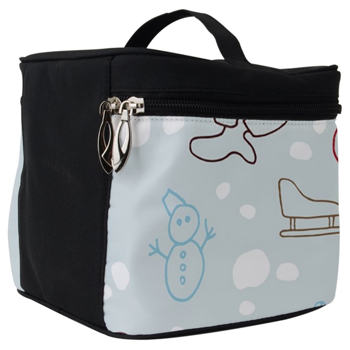 Winter Pattern Background Element Make Up Travel Bag (Big)