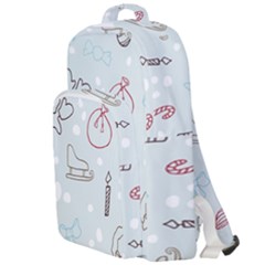 Winter Pattern Background Element Double Compartment Backpack by Pakjumat