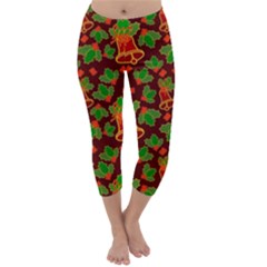 Christmas Pattern Capri Winter Leggings  by Pakjumat