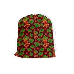 Christmas Wrapping Paper Drawstring Pouch (large) by Pakjumat