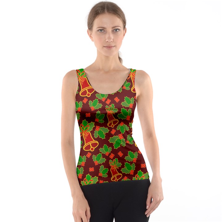 Christmas Wrapping Paper Women s Basic Tank Top