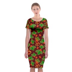 Christmas Pattern Classic Short Sleeve Midi Dress by Pakjumat