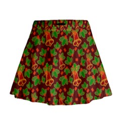 Christmas Wrapping Paper Mini Flare Skirt by Pakjumat