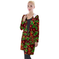 Christmas Wrapping Paper Hooded Pocket Cardigan by Pakjumat