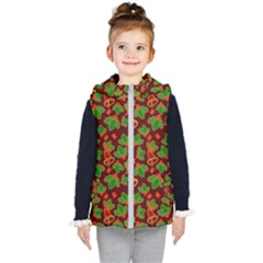 Christmas Wrapping Paper Kids  Hooded Puffer Vest by Pakjumat