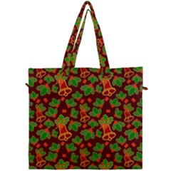 Christmas Pattern Canvas Travel Bag by Pakjumat