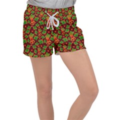 Template Christmas Pattern Women s Velour Lounge Shorts by Pakjumat