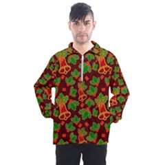 Christmas Wrapping Paper Men s Half Zip Pullover by Pakjumat