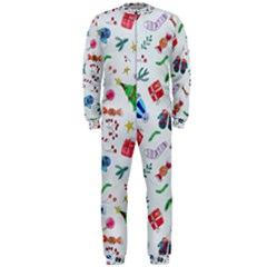 Illustration Christmas Pattern Onepiece Jumpsuit (men) by Pakjumat