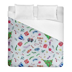 Illustration Christmas Pattern Duvet Cover (full/ Double Size) by Pakjumat