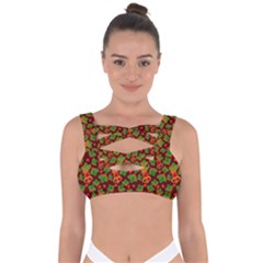 Template Christmas Pattern Bandaged Up Bikini Top by Pakjumat