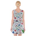 Illustration Christmas Pattern V-Neck Sleeveless Dress View2