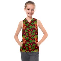 Template Christmas Pattern Kids  Sleeveless Hoodie by Pakjumat