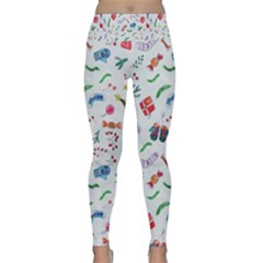 Illustration Christmas Pattern Lightweight Velour Classic Yoga Leggings by Pakjumat