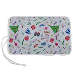 Illustration Christmas Pattern Pen Storage Case (m) by Pakjumat