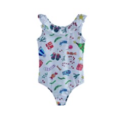 New Year Christmas Winter Kids  Frill Swimsuit by Pakjumat