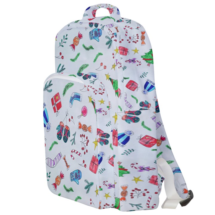 New Year Christmas Winter Double Compartment Backpack