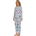 Illustration Christmas Pattern Womens  Long Sleeve Lightweight Pajamas Set View2