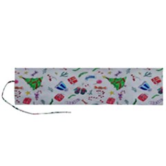 New Year Christmas Winter Roll Up Canvas Pencil Holder (l) by Pakjumat