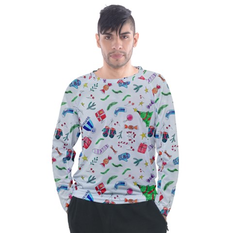 New Year Christmas Winter Men s Long Sleeve Raglan T-shirt by Pakjumat