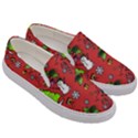 Santa Snowman Gift Holiday Men s Canvas Slip Ons View3