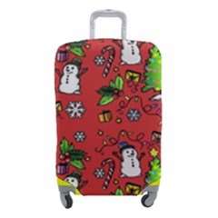 Santa Snowman Gift Holiday Luggage Cover (small) by Pakjumat