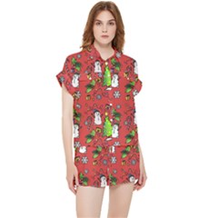 Santa Snowman Gift Holiday Chiffon Lounge Set by Pakjumat