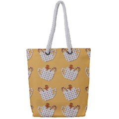 Background Stars Pattern Wallpaper Full Print Rope Handle Tote (small) by Pakjumat