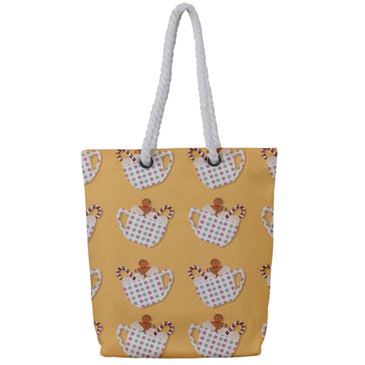 Background Stars Pattern Wallpaper Full Print Rope Handle Tote (Small)