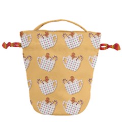 Background Stars Pattern Wallpaper Drawstring Bucket Bag by Pakjumat