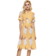 Background Stars Pattern Wallpaper Button Top Knee Length Dress by Pakjumat