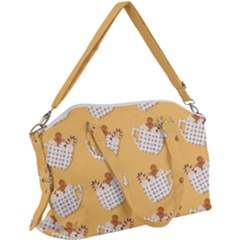 Christmas December Autumn Pattern Canvas Crossbody Bag by Pakjumat