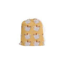 Christmas December Autumn Pattern Drawstring Pouch (xs) by Pakjumat