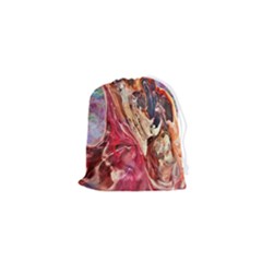 Marbling Blend  Drawstring Pouch (xs) by kaleidomarblingart